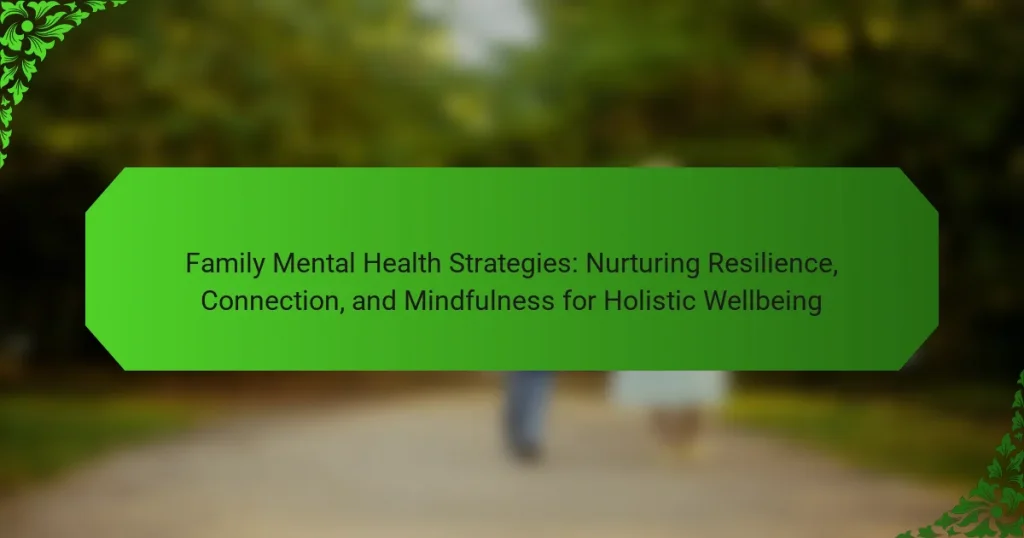 Family Mental Health Strategies: Nurturing Resilience, Connection, and Mindfulness for Holistic Wellbeing