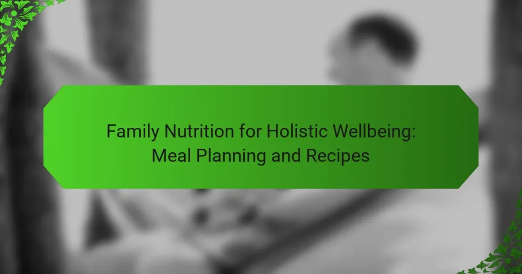 Family Nutrition for Holistic Wellbeing: Meal Planning and Recipes