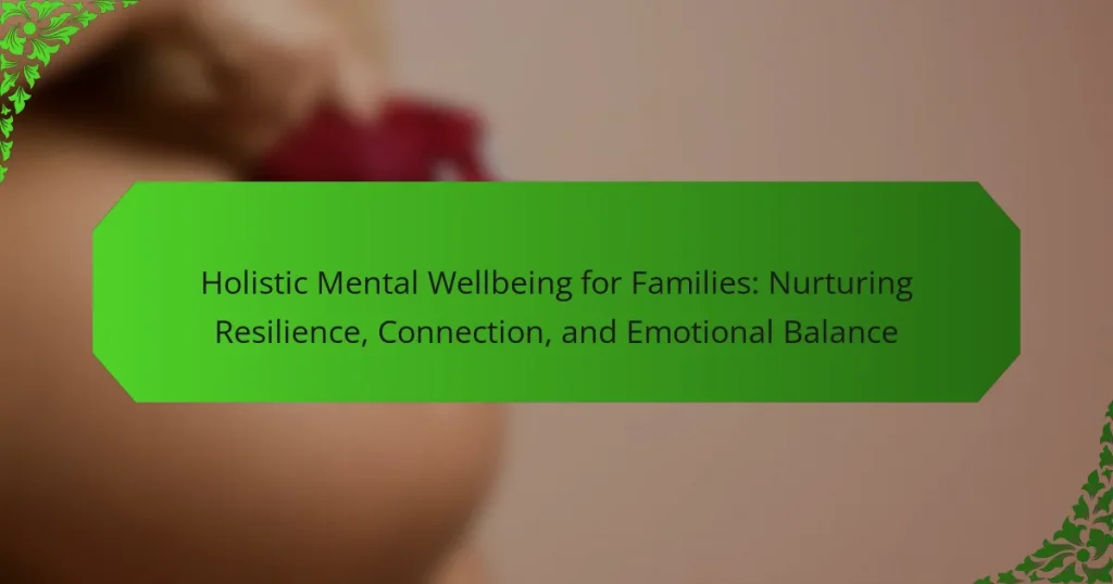 Holistic Mental Wellbeing for Families: Nurturing Resilience, Connection, and Emotional Balance