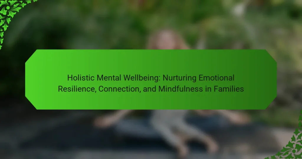 Holistic Mental Wellbeing: Nurturing Emotional Resilience, Connection, and Mindfulness in Families