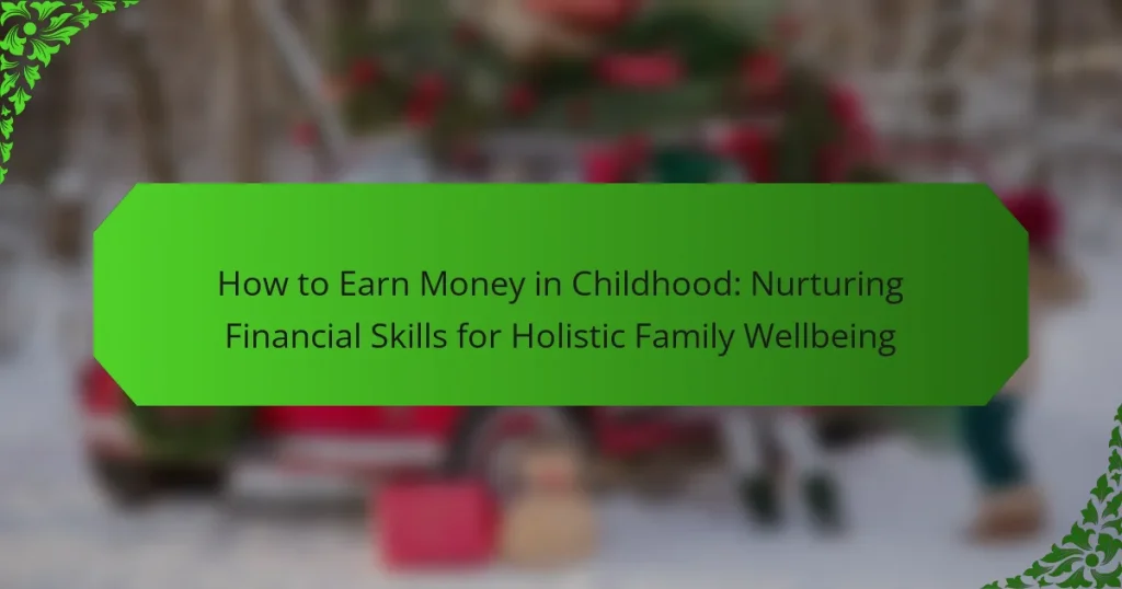 How to Earn Money in Childhood: Nurturing Financial Skills for Holistic Family Wellbeing