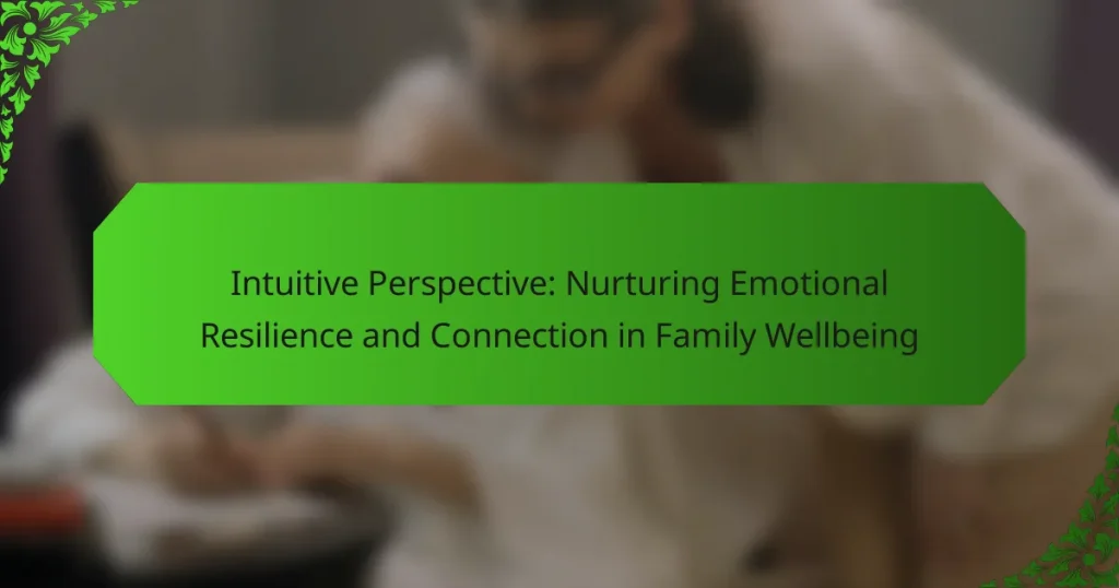 Intuitive Perspective: Nurturing Emotional Resilience and Connection in Family Wellbeing