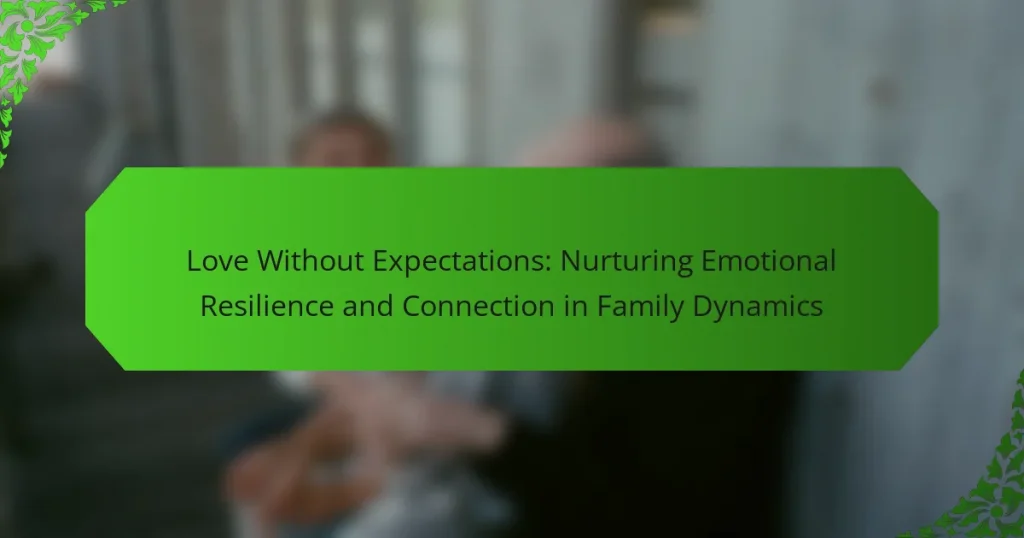 Love Without Expectations: Nurturing Emotional Resilience and Connection in Family Dynamics