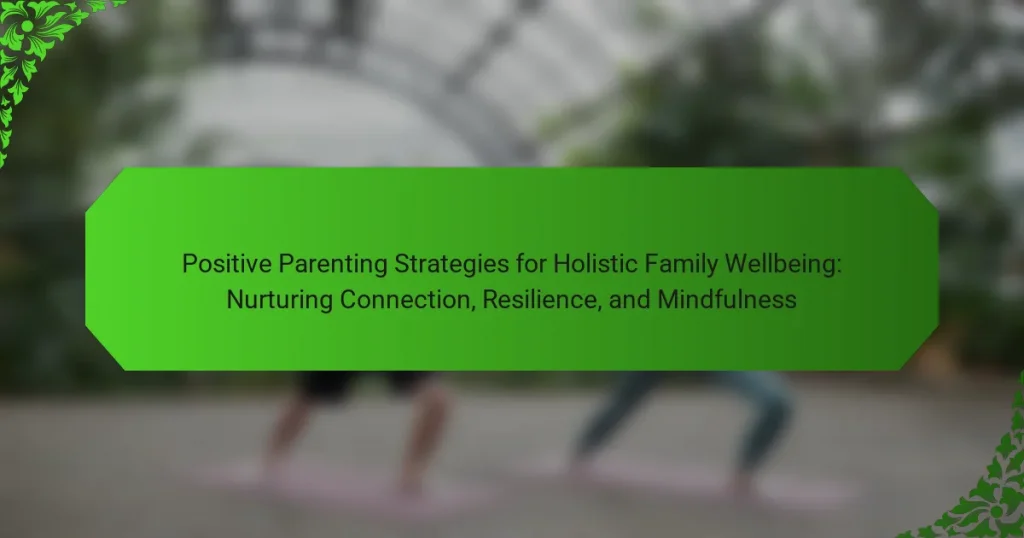 Positive Parenting Strategies for Holistic Family Wellbeing: Nurturing Connection, Resilience, and Mindfulness