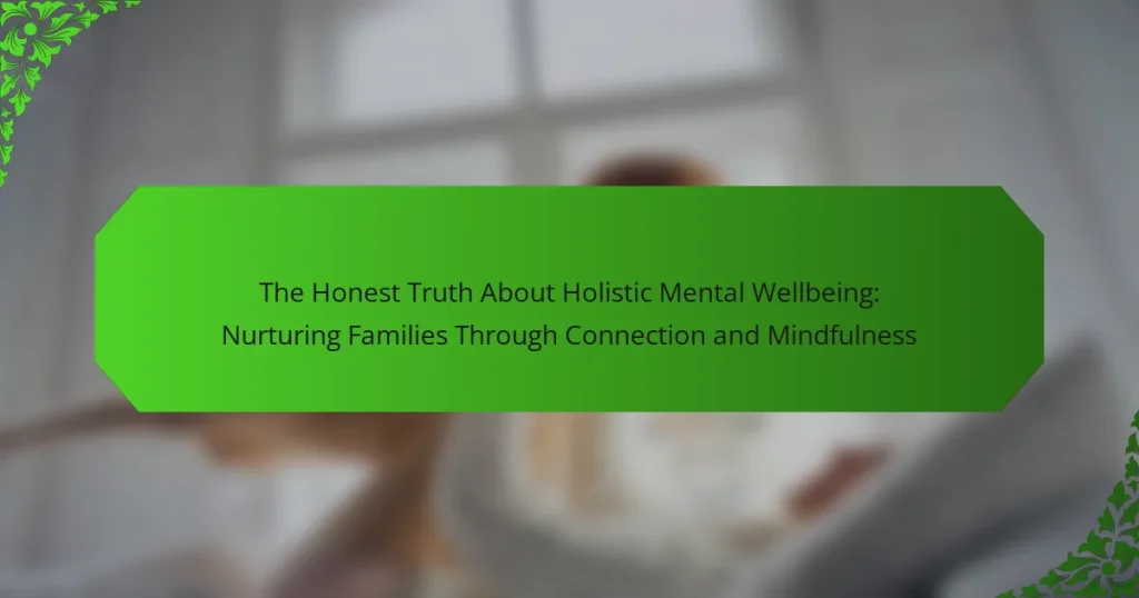The Honest Truth About Holistic Mental Wellbeing: Nurturing Families Through Connection and Mindfulness