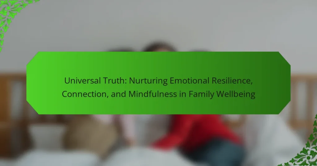 Universal Truth: Nurturing Emotional Resilience, Connection, and Mindfulness in Family Wellbeing