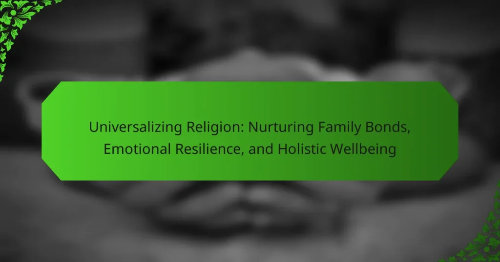 Universalizing Religion: Nurturing Family Bonds, Emotional Resilience, and Holistic Wellbeing
