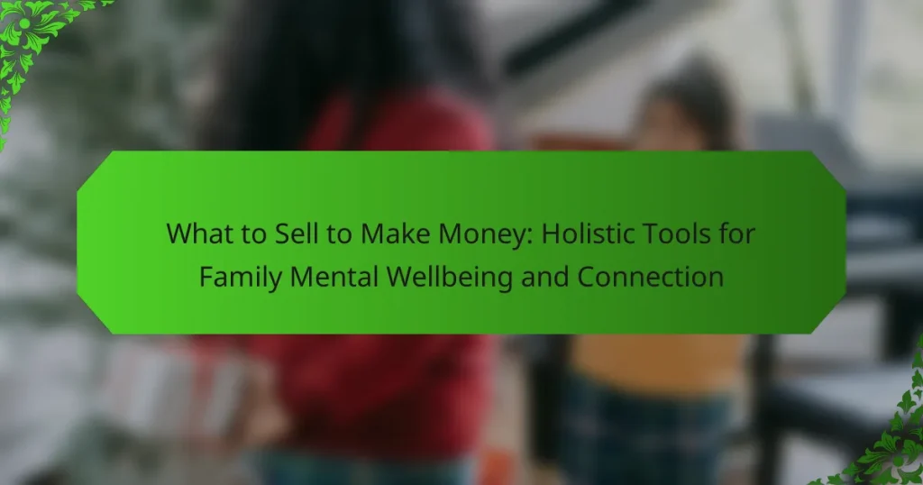 What to Sell to Make Money: Holistic Tools for Family Mental Wellbeing and Connection