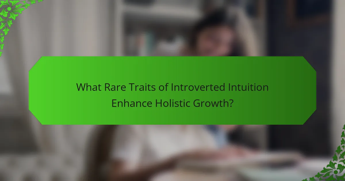 What Rare Traits of Introverted Intuition Enhance Holistic Growth?